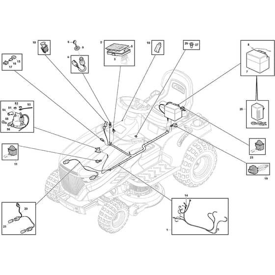 TORNADO 3108 H - 2021 - 2T1210481/ST2 - Stiga Ride On Mower Electric Parts Diagram