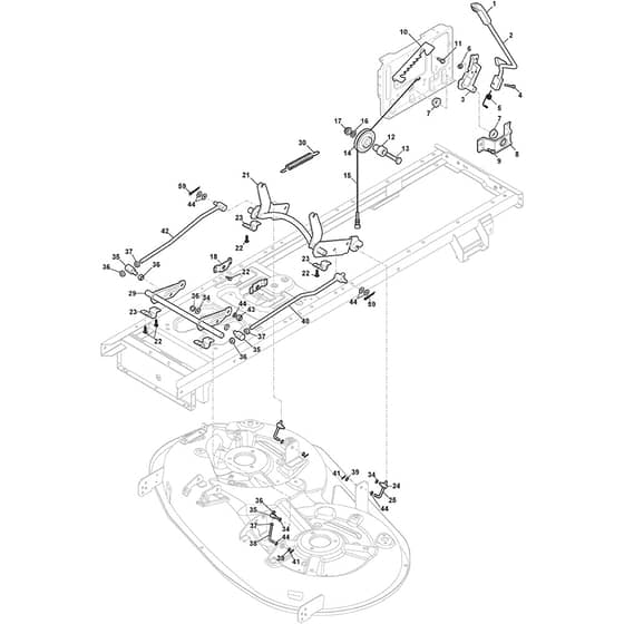 Tornado 398e - 2023 - 2T0660481/ST2S - Stiga Ride On Mower Cutting Plate Lifting Diagram