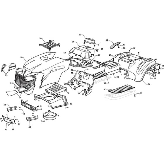 TORNADO 4108 H AP - 2018-2020 - 2T1220281/AP18 - Stiga Ride On Mower Body Diagram