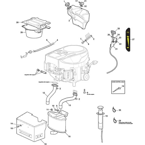 TORNADO 4108 HW - 2021-2022 - 2T1220481/AP21 - Stiga Ride On Mower Engine Diagram