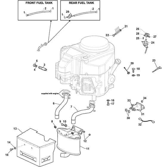 TORNADO 6108 HW - 2017-2019 - 2T1800681/17 - Stiga Ride On Mower Engine Diagram