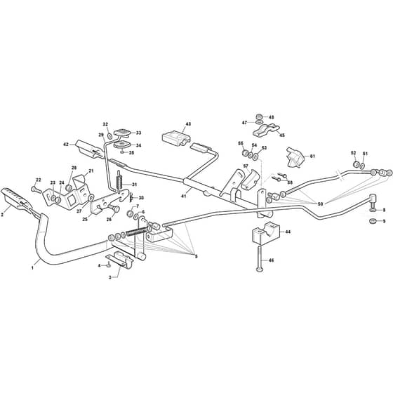 TORNADO 7108 W - 2023-2024 - 2T1835481/ST1 - Stiga Ride On Mower Brake and Gearbox Controls Diagram