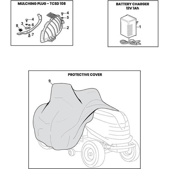 TORNADO 7108 W - 2022-2023 - 2T1845481/ST2 - Stiga Ride On Mower Options Diagram