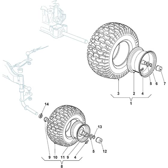 TORNADO 7108 W - 2022-2023 - 2T1845481/ST2 - Stiga Ride On Mower Wheel Diagram