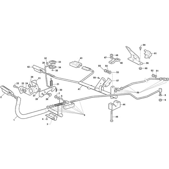 TORNADO 7108 W - 2022-2023 - 2T1845481/ST2P - Stiga Ride On Mower Brake and Gearbox Controls Diagram