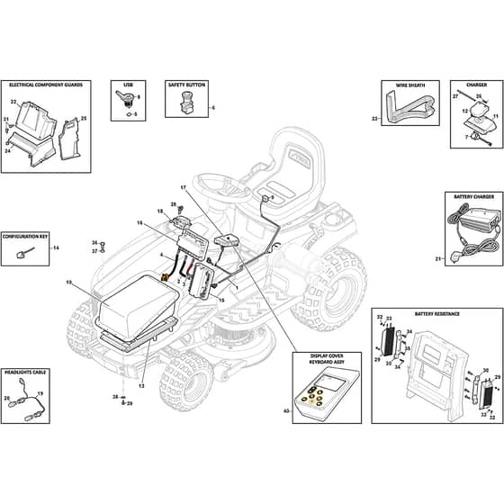 Tornado 7108e - 2022 - 2T1270481/ST2 - Stiga Ride On Mower Electric Parts Diagram
