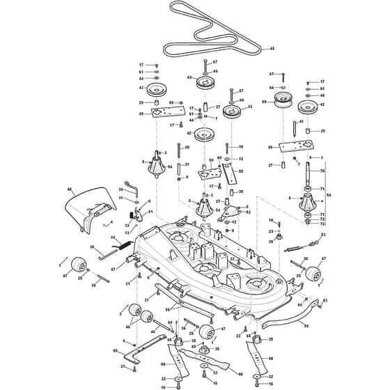 TORNADO 7121 HWSY - 2020-2021 - 2T1945381/ST1 - Stiga Ride On Mower Cutting Plate Diagram