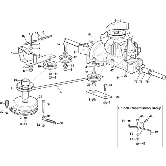 TORNADO 7121 HWSY - 2020-2021 - 2T1945381/ST1 - Stiga Ride On Mower Transmission Diagram