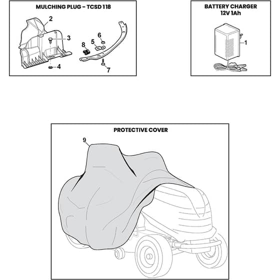 TORNADO 9121 W - 2024 - 2T1945381/ST2P - Stiga Ride On Mower Options Diagram