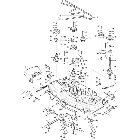 TORNADO 9121 W - 2024-2025 - 2T1950381/ST1 - Stiga Ride On Mower Cutting Plate Diagram