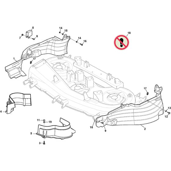 TORNADO 9121 WX - 2022-2023 - 2T3040381/ST2 - Stiga Ride On Mower Guards Diagram