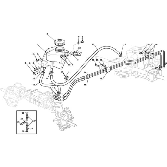 TORNADO 9121 WX - 2022-2023 - 2T3040381/ST2 - Stiga Ride On Mower Transmission Group Diagram