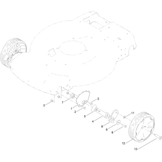 Front Wheel and Height-of-Cut Assembly