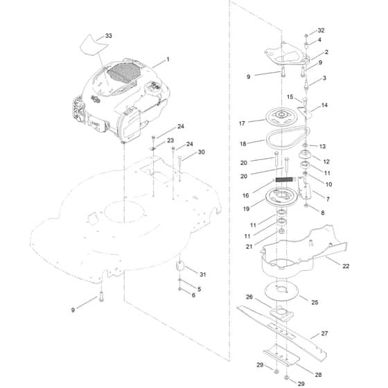 Engine and Blade Assembly