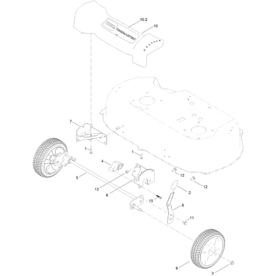Front Wheel and Height-of-Cut Assembly