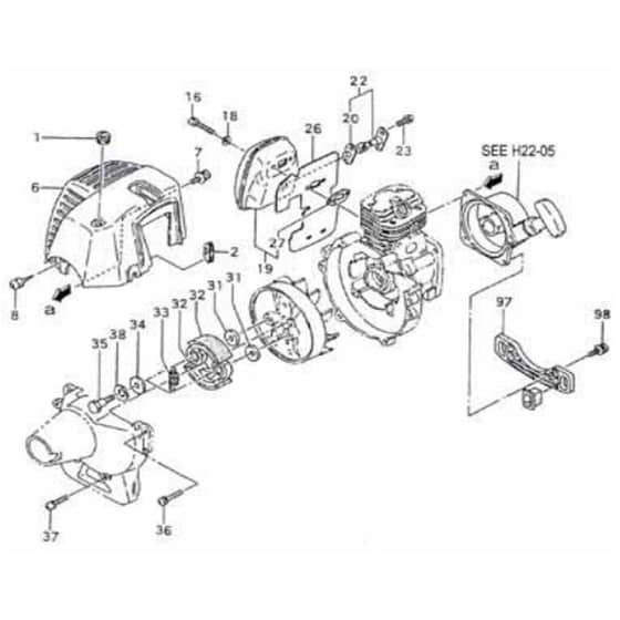 Tanaka TPH-2510 - H22 TPH25109540 - Engine 2
