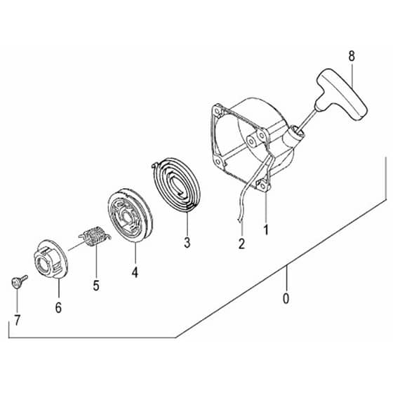 Tanaka TPH-270S - H49 TPH270S9541 - Recoil Starter