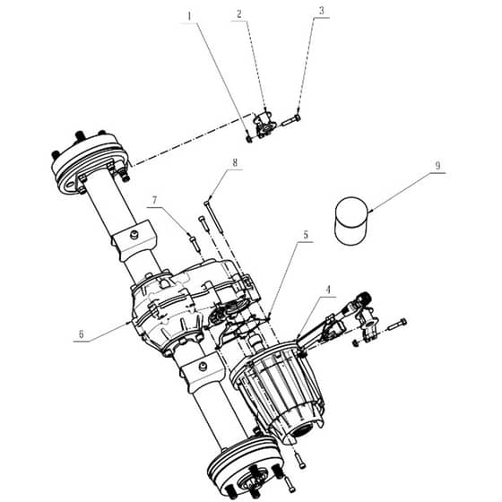 EGO TR3800E-B - Riding Mower (Feb 2024) Drive Axle Assembly Diagram