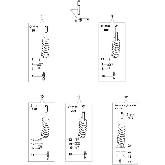 TR 1551 -  - Efco Earth Auger Drills Diagram
