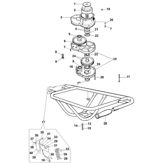 TR 1551 (EURO 5) -  - Efco Earth Auger Reduction assy Diagram