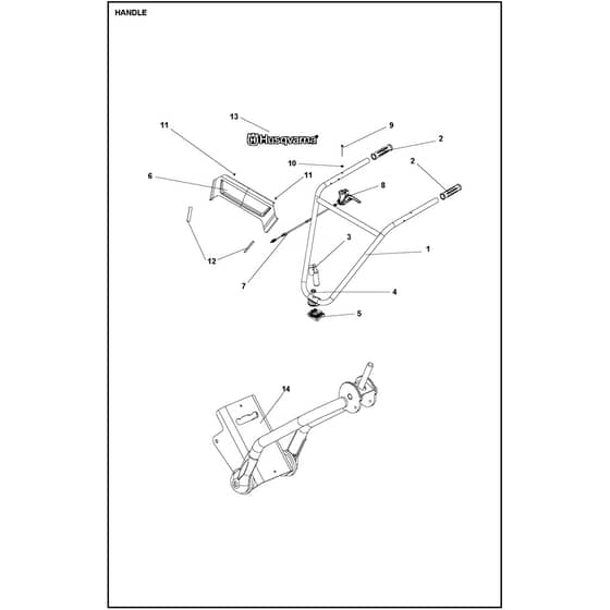 Husqvarna TR 348 - 970652801 - Handle