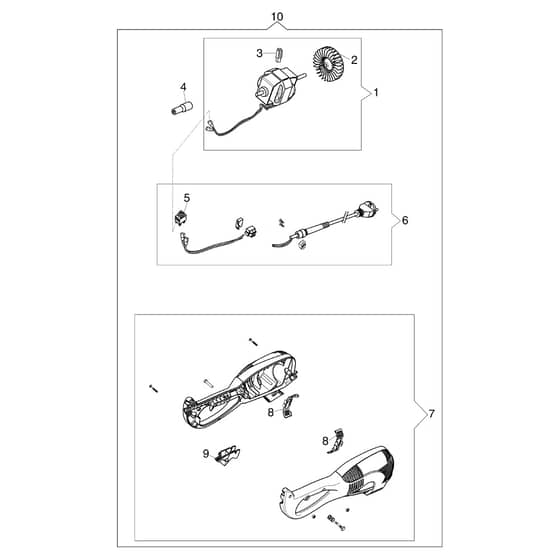 TR 61 E - Oleo-Mac Brushcutter Motor (From sn 313xxxx) Diagram