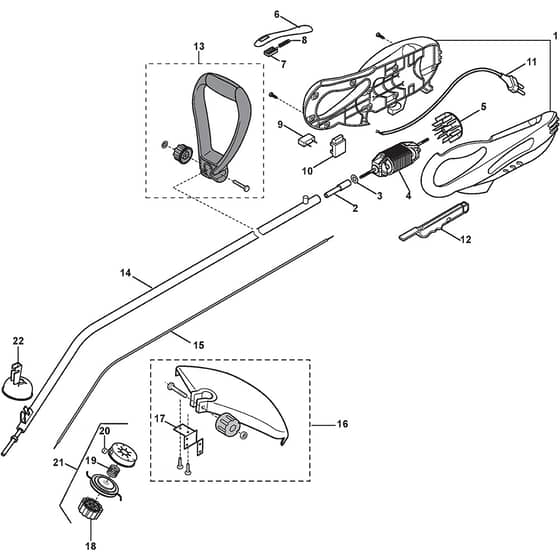 TRIM 800 - 2004 - 291810000/YEL - Castel Garden Trimmer Grass Trimmer Diagram