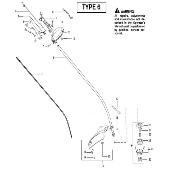 McCulloch TRIM MAC SL - TRIM MAC SL+ - 2010-07 - Shaft & Handle (5) Parts Diagram