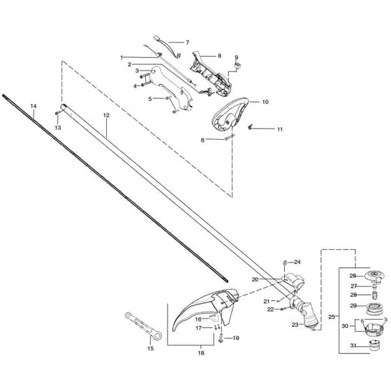 McCulloch TRIM MAC ST PLUS - 2010-03 - Shaft & Handle (4) Parts Diagram