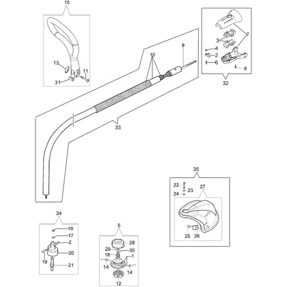 Trimmer - Oleo-Mac Multi Function Tool Trimmer Diagram