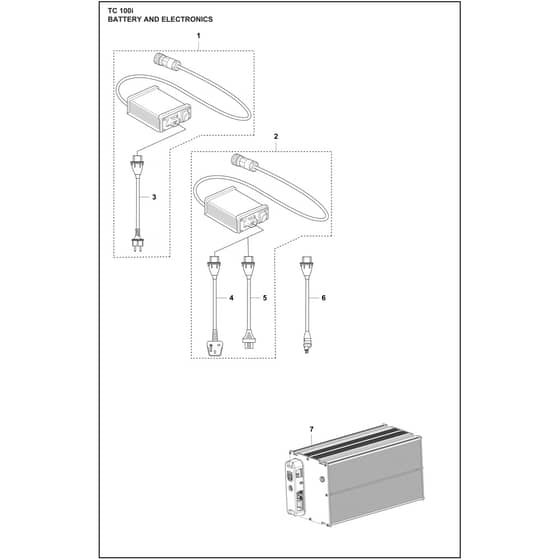 Husqvarna TS100i - 970745102 - Battery And Electronics