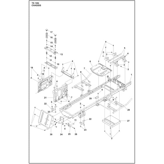 Husqvarna TS100i - 970745102 - Chassis