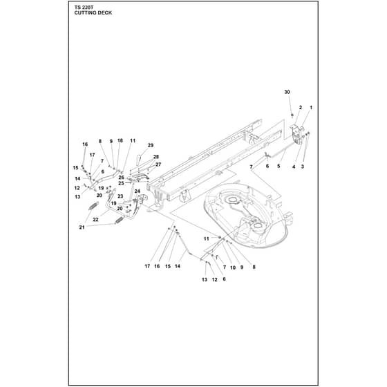 Husqvarna TS220 T - 970728301 - Mower Deck / Cutting Deck 02