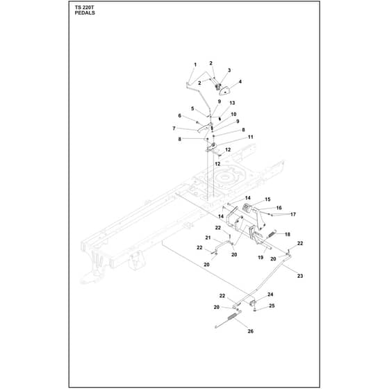 Husqvarna TS220 T - 970728301 - Pedals