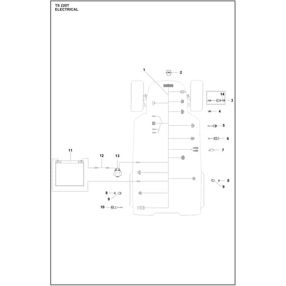 Husqvarna TS220 T - 970728301 - Electrical