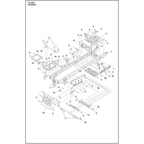 Husqvarna TS220 T - 970728301 - Chassis / Frame