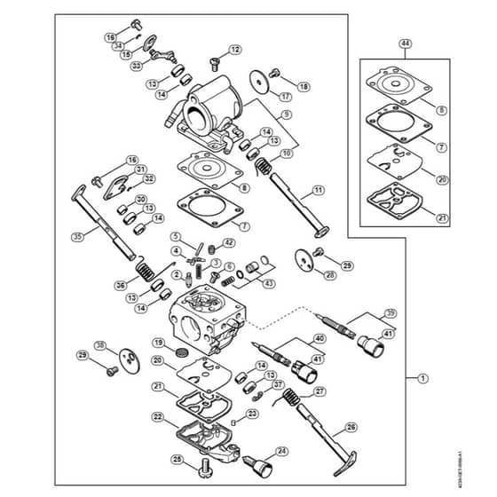 TS410 G-Carburetor 4238/03 Assembly