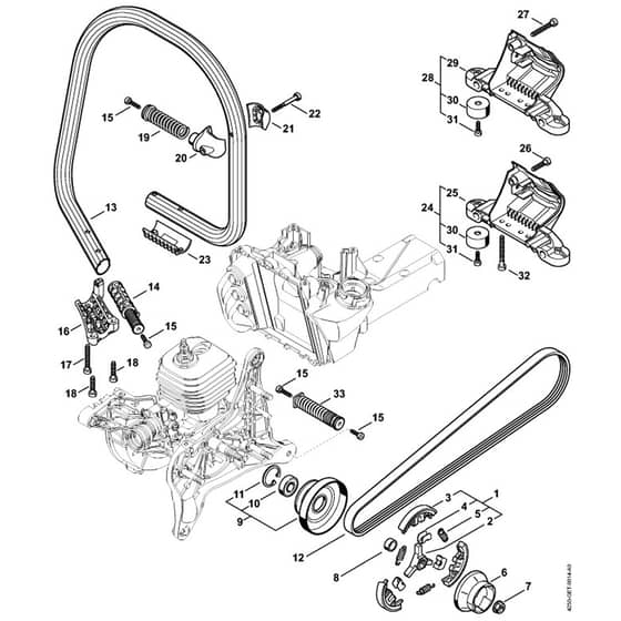 Genuine Stihl TS500i / C - Clutch, Handlebar