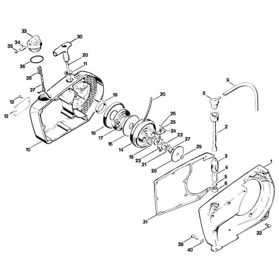 Stihl TS50 - Rewind Starter - Parts Diagram