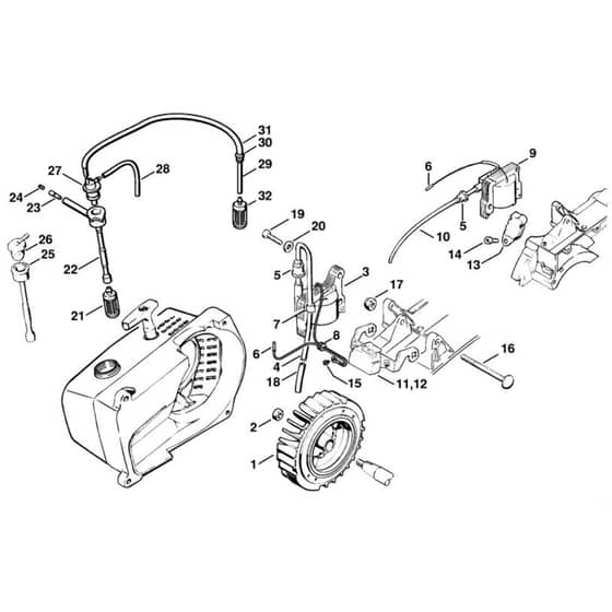 Stihl TS510 - Ignition System - Parts Diagram