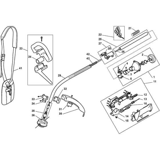 TS 26 J - 2012 - 280710104/12 - Castel Garden Trimmer Handle Transmission Diagram
