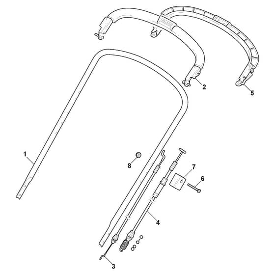 TURBO 45 S B - 2011-2012 - 292452028/S11 - Stiga Rotary Mower Handle Upper Part Diagram