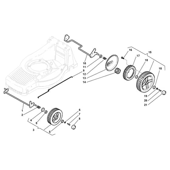 TURBO 45 S B - 2011-2012 - 292452028/S11 - Stiga Rotary Mower Wheels and Hub Caps Diagram