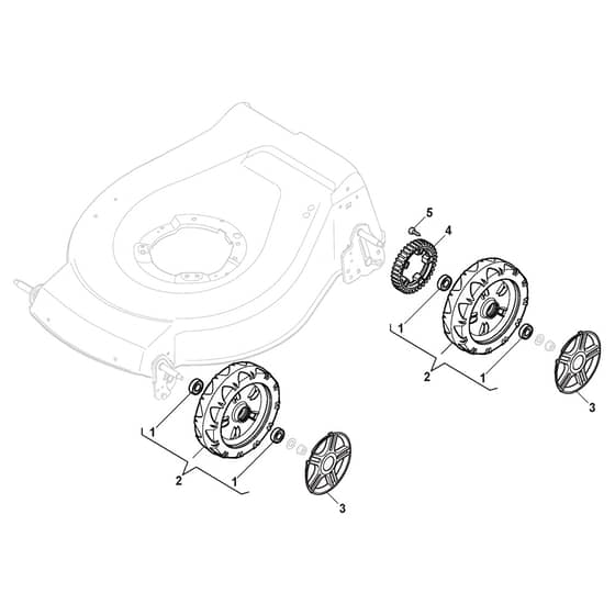 TURBO 48 PLUS H - 2011 - 299481031/S11 - Stiga Rotary Mower Wheels and Hub Caps Diagram