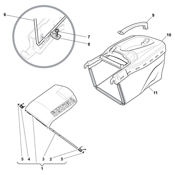 TURBO 48 SE B - 2016 - 299486528/S16 - Stiga Rotary Mower Grass Catcher Diagram
