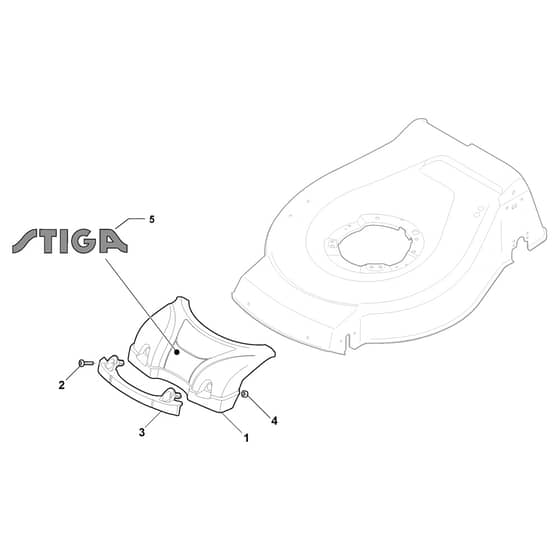 TURBO 53 SE4Q B - 2015 - 299537528/S14 - Stiga Rotary Mower Mask Diagram