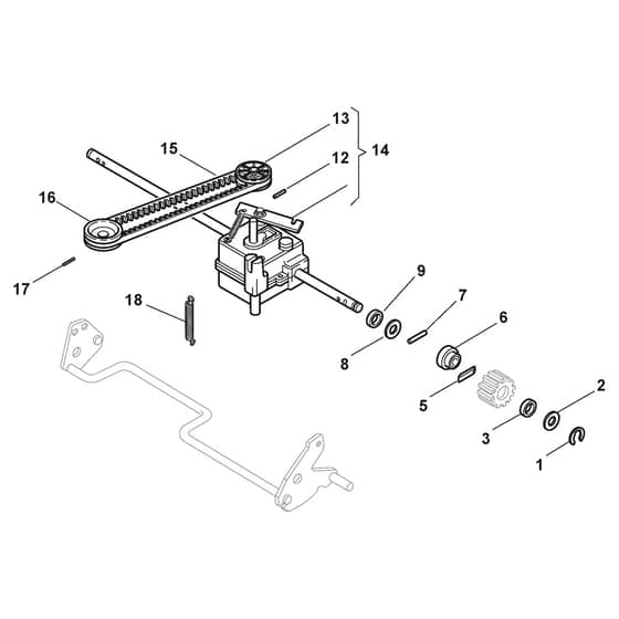 TURBO 55 SE COMBI - 2010-2014 - 292552521/KRO - Stiga Rotary Mower Transmission Diagram