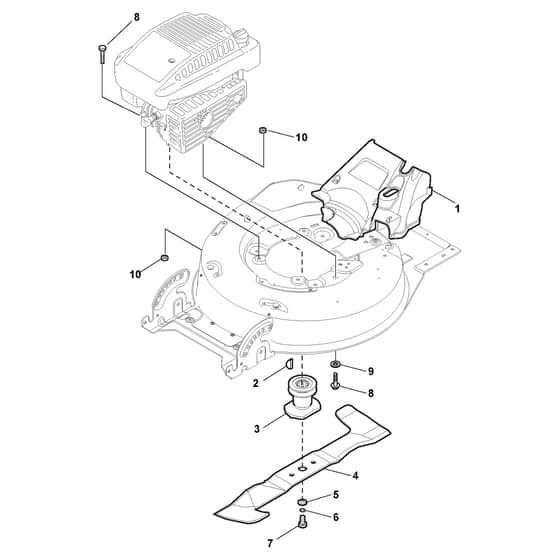 TURBO EXCEL 50 SE - 2010 - 290506541/S10 - Stiga Rotary Mower Blade Diagram