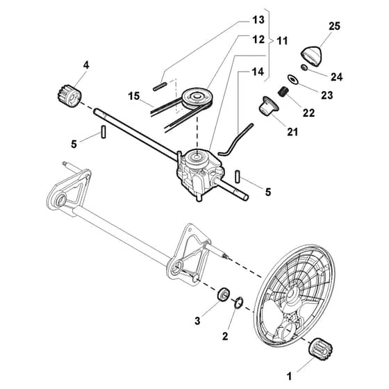 TURBO EXCEL 55 S H AVS - 2011 - 290556031/S11 - Stiga Rotary Mower Transmission Diagram