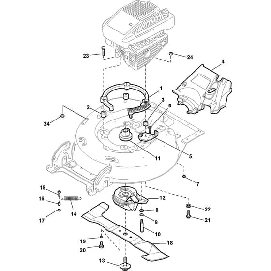 TURBO EXCEL 55 S H B - 2011 - 290558031/S10 - Stiga Rotary Mower Blade Diagram